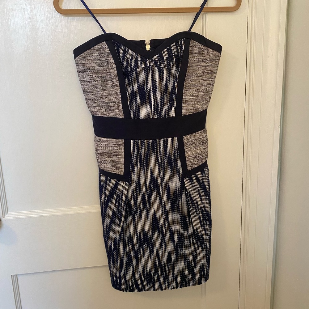 Milly strapless mini navy dress size 4.